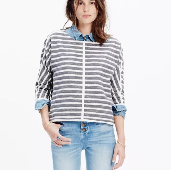 Madewell sweater size SMALL blue and gray - Picture 9 of 9